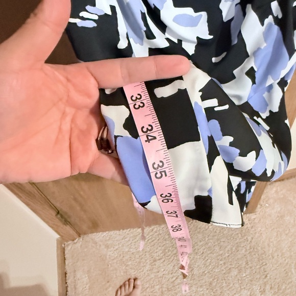 DKNYC Blue Black White Printed Midi Dress - Picture 8 of 9